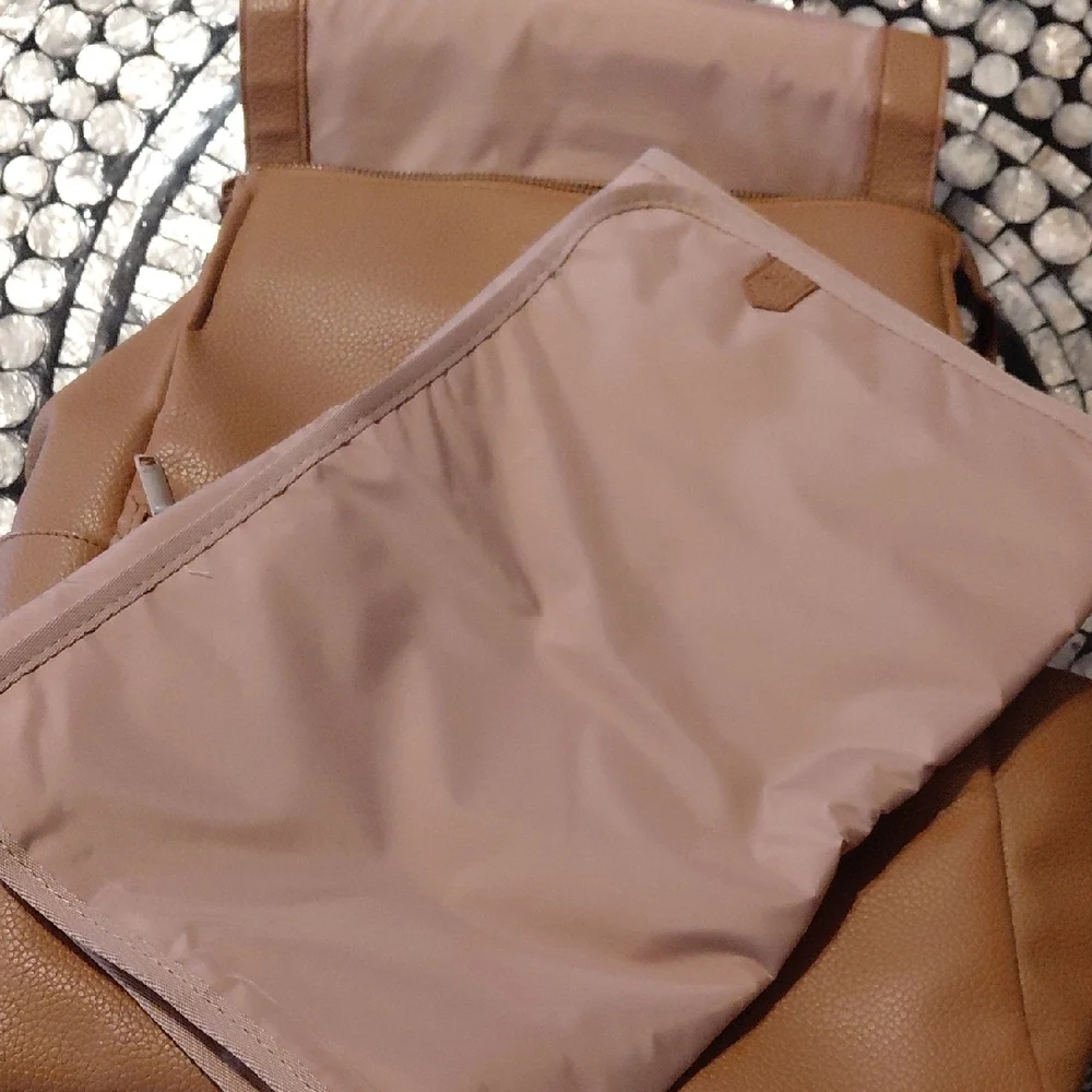 Freshly Picked Tan Leather Baby Bag Backpack